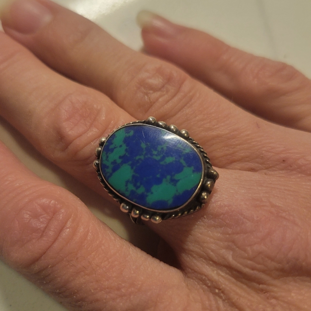 Blue and Green Stone Ring